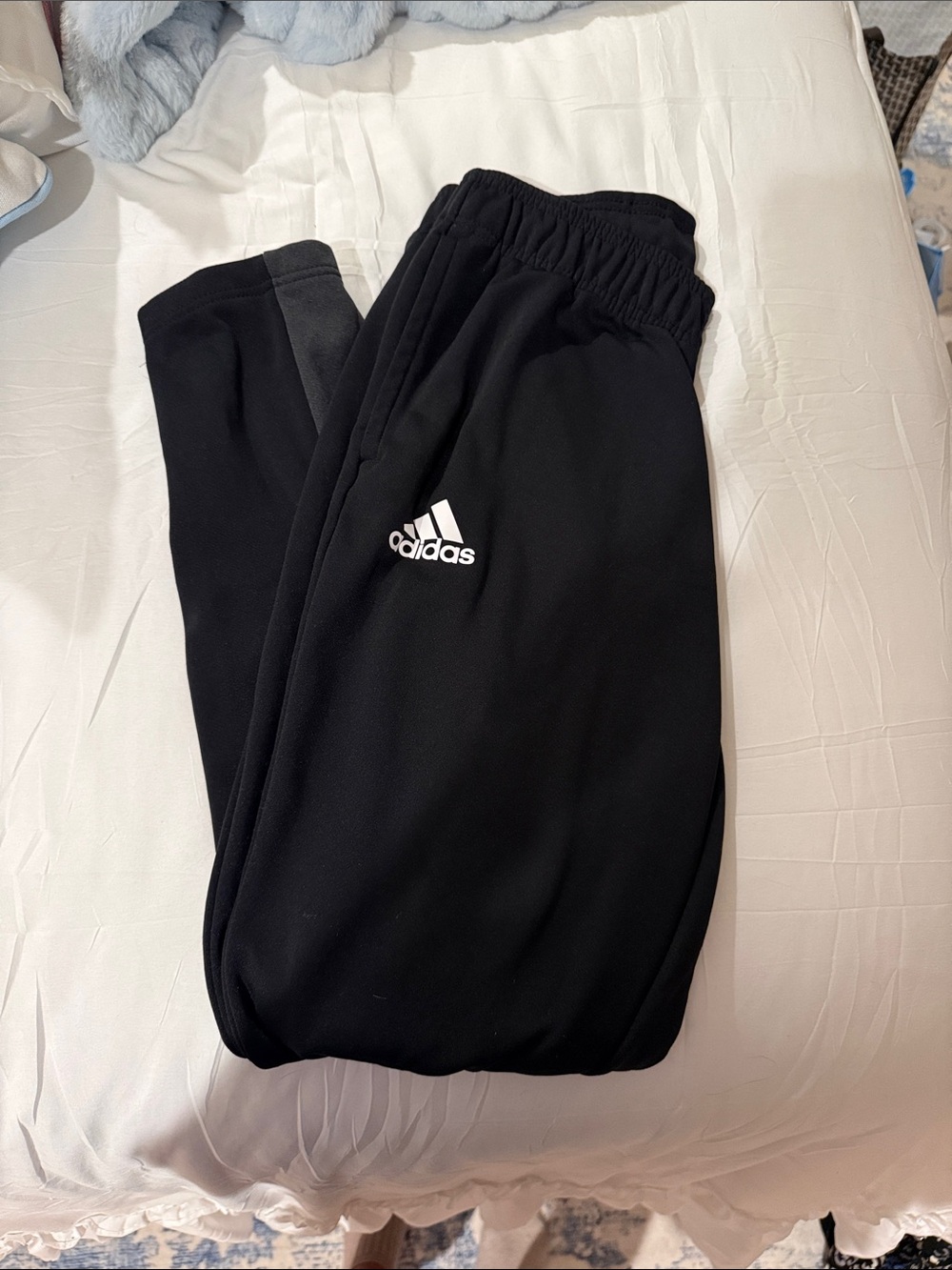 adidas Black women Jogger Sweatpants with White Logo